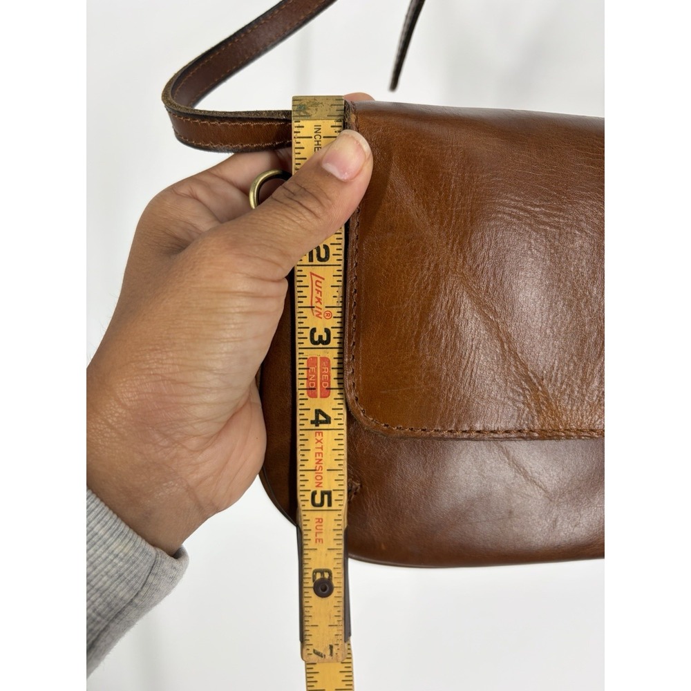 Patricia Nash Caprina Crossbody Clutch Bag Cognac Distressed Leather Boho - Picture 12 of 13